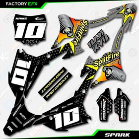Gray Spark Racing Graphics Kit fits 22-25 Kawasaki KX85 Kx112 Decal Kx 85 112