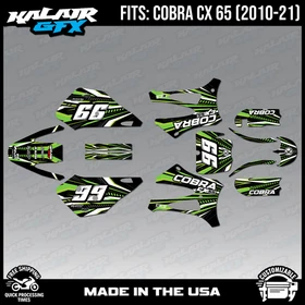 Graphics Kit for Cobra CX65 (2010-2021) CX 65 Prime Series - Green