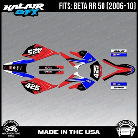 Graphics Kit for Beta RR50 (2006-2010) Screech Series - BLUE
