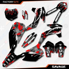 Gray Red Savage Camo Graphics Kit fit KTM 13-15 SX SXF XC XCF 125 250 300 450