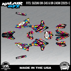 Graphics Kit for Suzuki DR-Z4S DR-Z4SM DRZ4SM 2025 2026 Shatter-PINK