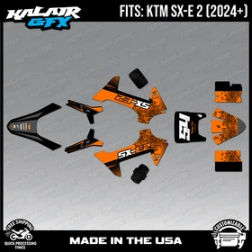 Graphics Kit for KTM Electric Mini SXE2 (2024+) Fatality - ORANGE