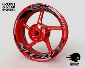 Wheel Stickers for Yamaha MT-09 MT09 Rim Tape Motorcycle Decals Graphics 17"