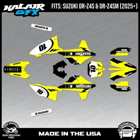Graphics Kit for Suzuki DR-Z4S DR-Z4SM DRZ4SM 2025 2026 Speed-YELLOW
