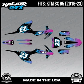 Graphics Kit for KTM 65SX SX65 (2016-2023) Splash Series - Magenta