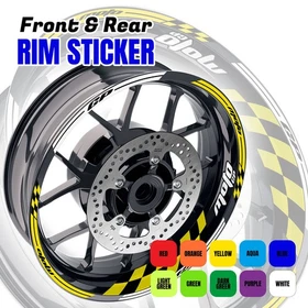 For Yamaha FZ09 MT-09 18-24 23 22 21 GP02 Rim Wheel Stickers Decal 17 inch White
