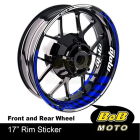 AA02 17" Wheel Rim Stickers Stripes Tape Blue For Aprilia DORSODURO 900 18-20