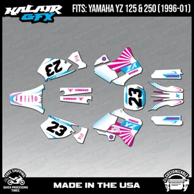 Graphics Kit for Yamaha YZ250 YZ125 (1996-2001) YZ 250 YZ 125 FH - Pink