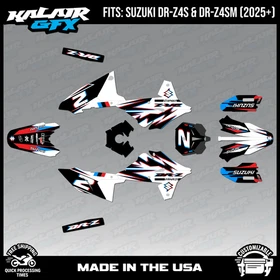 Graphics Kit for Suzuki DR-Z4S DR-Z4SM DRZ4SM 2025 2026 Vizion-RED