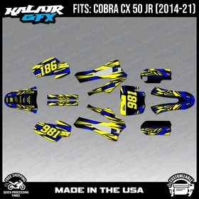 Graphics Kit for COBRA CX50 JR 2014-2021  Twitch Series - Yellow