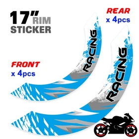 For Suzuki Bandit GSF 1250 07-18 17 Wheel Inner Rim Stickers 17 inch S02W Aqua