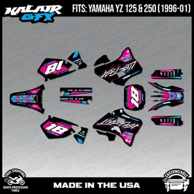 Graphics Kit for Yamaha YZ250 YZ125 (1996-2001) YZ 250 YZ 125 Rebel - CM