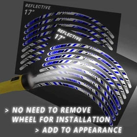 Reflective Wheel Sticker Stripes SH15 For Kawasaki Z650 17-21 20 19 18