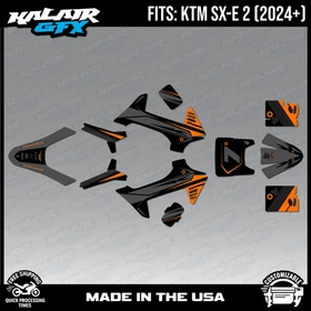 Graphics Kit for KTM Electric Mini SXE2 (2024+) Bash Series - Orange Shift