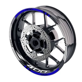 Blue GP02 Wheel Sticker Decals Stripe 17 inch For Kawasaki Z400 19-23 22 21 20