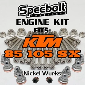 NICKEL WURKS ENGINE BOLT KIT KTM 85SX 105SX CYLINDER HEAD CRANKCASE CLUTCH COVER