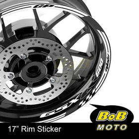 YELLOW 17" Rim Stickers Decals Custom AA02 For Suzuki GSXR 600 92-20 16 17 18 19