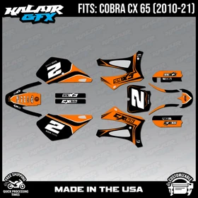 Graphics Kit for Cobra CX65 (2010-2021) CX 65 Venom Series - Orange