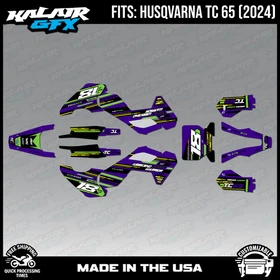 Graphics Kit for HUSQVARNA TC65 (2024) Warrior Series - Purple