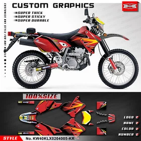 Motorcycle Stickers Vinyl Decal Kit for KLX400R KLX 400 R 2002 2003 2004 DIY