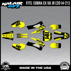 Graphics Kit for COBRA CX50 JR 2014-2021 Factory Series - Yellow