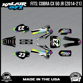 Graphics Kit for COBRA CX50 JR 2014-2021 FH Series - Rainbow