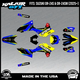 Graphics Kit for Suzuki DR-Z4S DR-Z4SM DRZ4SM 2025 2026 Icon-YELLOW