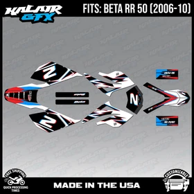 Graphics Kit for Beta RR50 (2006-2010) Vizion Series - CYAN