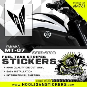 Yamaha MT-07 2019-2020 twin stripes fuel tank sticker [M761]