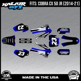 Graphics Kit for COBRA CX50 JR 2014-2021 FH Series - Blue