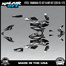 Graphics Kit for YAMAHA FZ-07 MT-07 (2015-2017) Hiroshima Series-WHITE