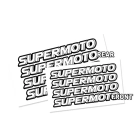 For HONDA XR 250SM 2003-2005 3D Supermoto Removable Decal Rim Wheel Sticker Set