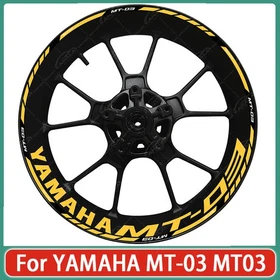 17Inch For YAMAHA MT-03 MT03 Motorcycle Hub Stickers Reflective Rim Decal New