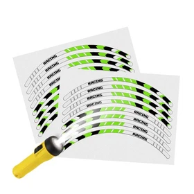 Green 17" Rim Reflective Wheel Stickers SH30 For Aprilia RS125 05 06 07 08 09 10