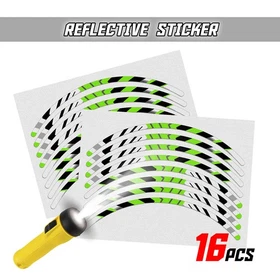 SH17 Green Reflective Wheel Sticker Tape For Kawasaki Ninja 650R 2006-2021