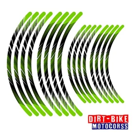 Green LINE 02 MX Wheel Rim Sticker Decals For Honda XR 650L 2012-20 16 17 18 19