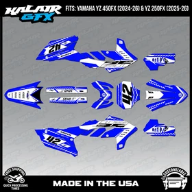 Graphics Kit for Yamaha YZ450FX (2024-2026) and YZ250FX (2025-26) Lethal - Blue