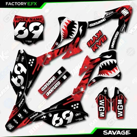 Red Savage Camo Racing Graphics Kit fits 22-25 Kawasaki KX85 Kx112 Decal Kx 85