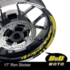 17" White Rim Wheel Decals Stickers AA02 For Kawasaki NINJA 650R 06-18 16 17 18