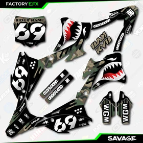 Woodland Savage Camo Racing Graphics Kit fit 22-25 Kawasaki KX85 Kx 85 Decal