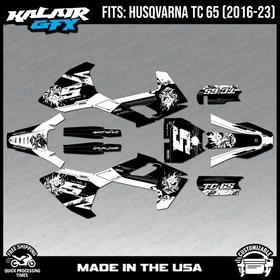 Graphics Kit for Husqvarna TC65 (2016-2023) TC 65 NightCity Series - White