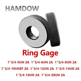 American Standard Ring Gauge 1-3/4-5 6 8 10 12 14 16 18 20  UNEF UN 2A Gage