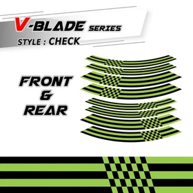 For Kawasaki Ninja 650R 06-24 23 22 Motorcycle Inner Rim Sticker C01B Green