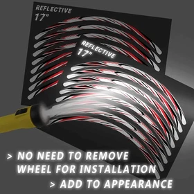 17" Reflective Wheel Decal Stickers SH12 For Ducati Monster 821 2015-2021