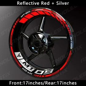 Reflective Motorcycle Wheel Sticker Rim Tape Decals Fits For YAMAHA MT09