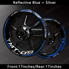 Reflective Motorcycle Wheel Sticker Rim Tape Decals Fits For YAMAHA MT09