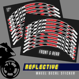 Retroreflective 17" Rim Wheel Sticker SH17 For Suzuki SV 650X 19-20