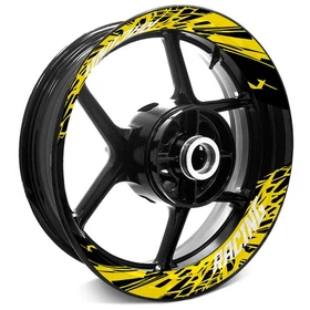 Yellow Inner Decal Wheel Rim Stickers S20W For Yamaha FZ09 MT-09 18 19 20 21