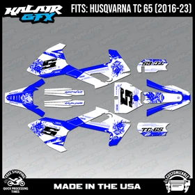 Graphics Kit for Husqvarna TC65 (2016-2023) TC 65 NightCity Series - Blue Shift