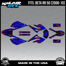 Graphics Kit for Beta RR50 (2006-2010) Twitch Series - BLUE-SHIFT